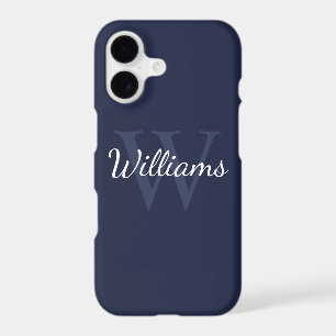 Personalised Monogram and Name Navy Blue