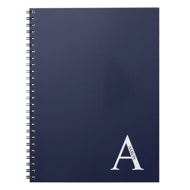 Personalised Monogram and Name Notebook (Front)