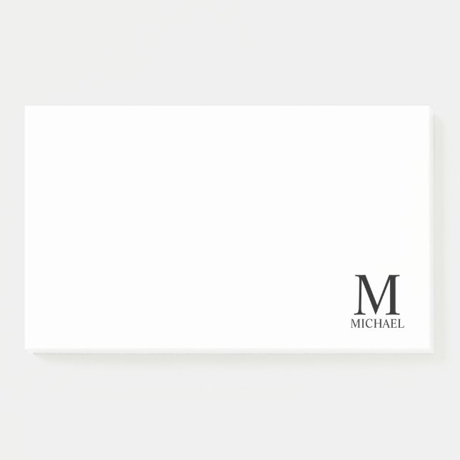 Personalised Monogram and Name Notepad (Front)