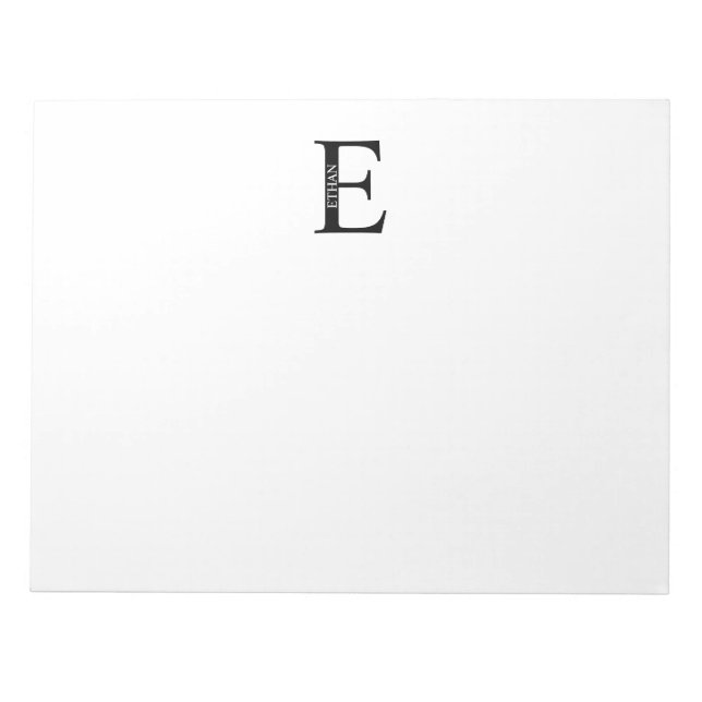 Personalised Monogram and Name Notepad (Front)