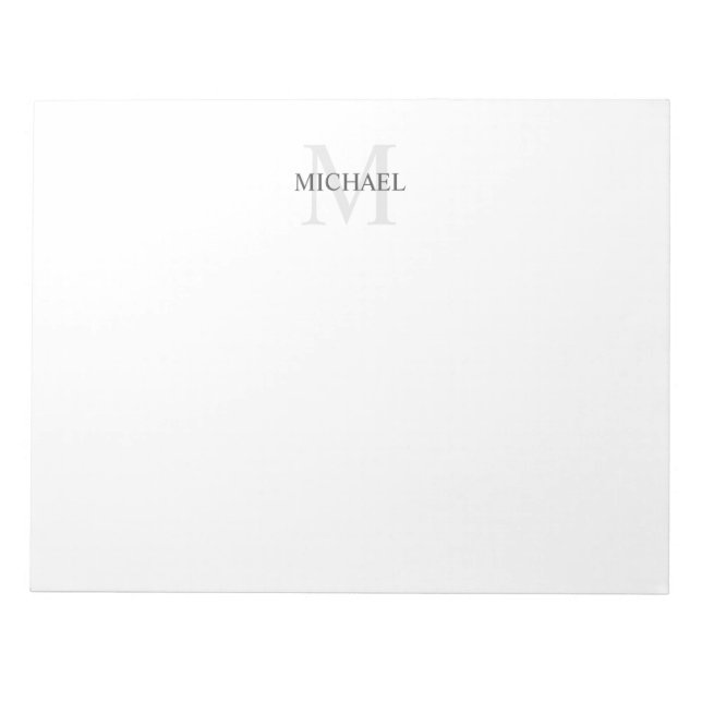 Personalised Monogram and Name Notepad (Front)