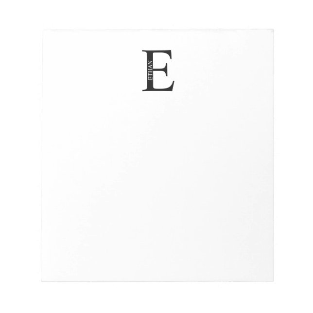 Personalised Monogram and Name Notepad (Front)