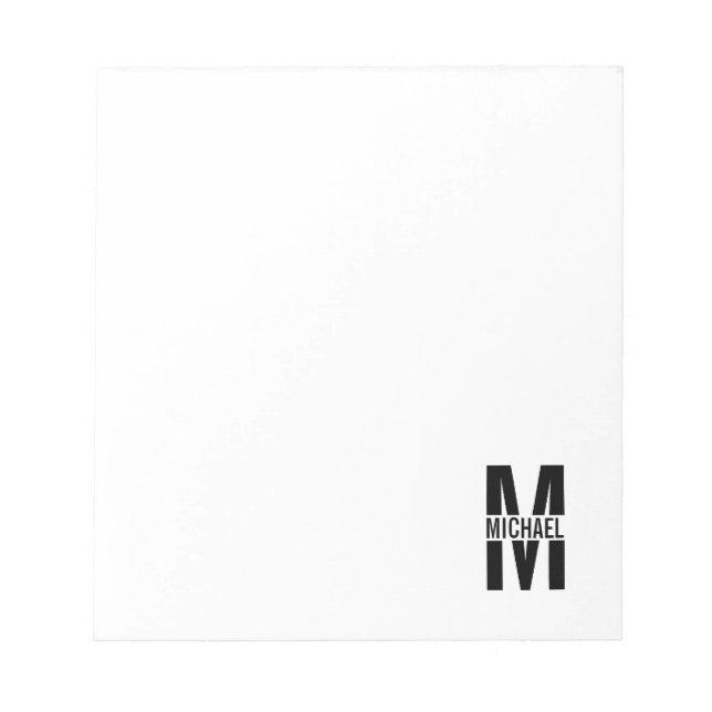 Personalised Monogram and Name Notepad (Front)