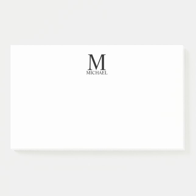 Personalised Monogram and Name Notepad (Front)