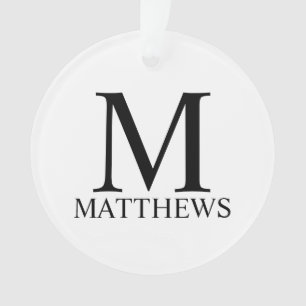 Personalised Monogram and Name Ornament
