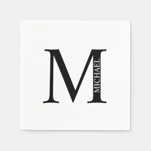 Personalised Monogram and Name Paper Napkins