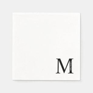 Personalised Monogram and Name Paper Napkins