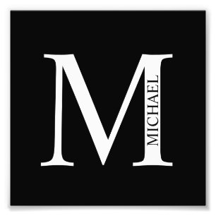 Personalised Monogram and Name Photo Print