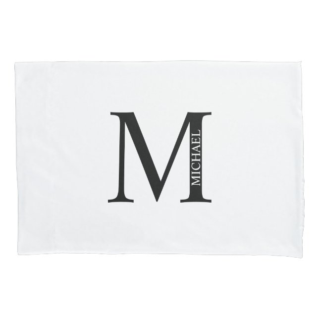 Personalised Monogram and Name Pillow Case (Front)