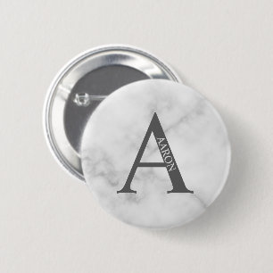 Personalised Monogram and Name Pinback Button