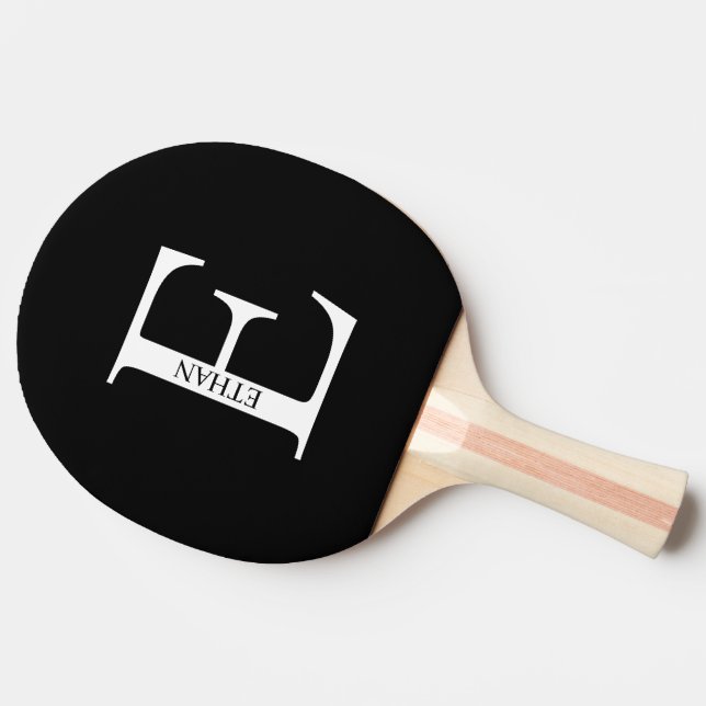Personalised Monogram and Name Ping Pong Paddle (Side)