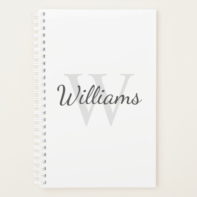 Personalised Monogram and Name Planner (Front)