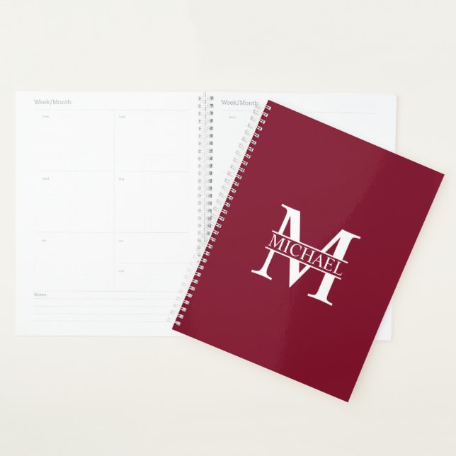 Personalised Monogram and Name Planner (Display)