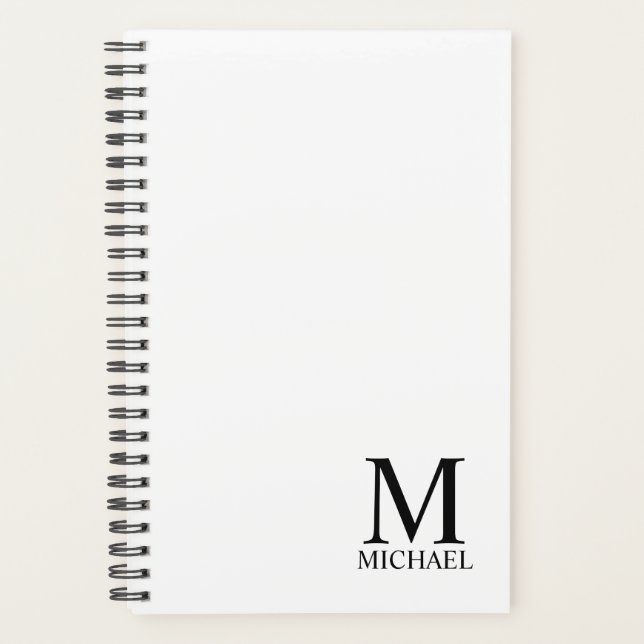 Personalised Monogram and Name Planner (Front)