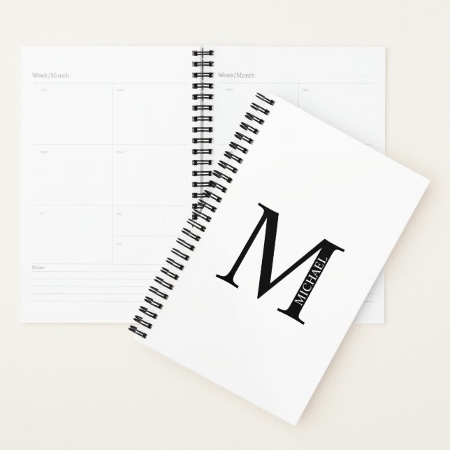 Personalised Monogram and Name Planner (Display)