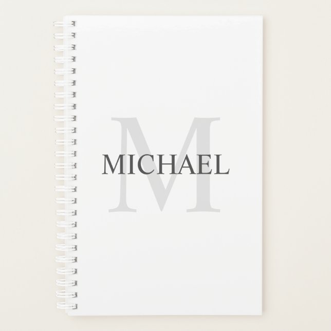 Personalised Monogram and Name Planner (Front)