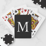 Personalised Monogram and Name Playing Cards<br><div class="desc">Personalised Monogram and Name Gift
features personalised monogram and name in classic serif font style.

Perfect as father's day gifts for dad,  gifts for groomsmen and for any special occasions.</div>