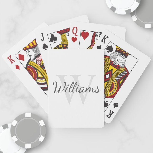 Personalised Monogram and Name Playing Cards (Creator Uploaded)