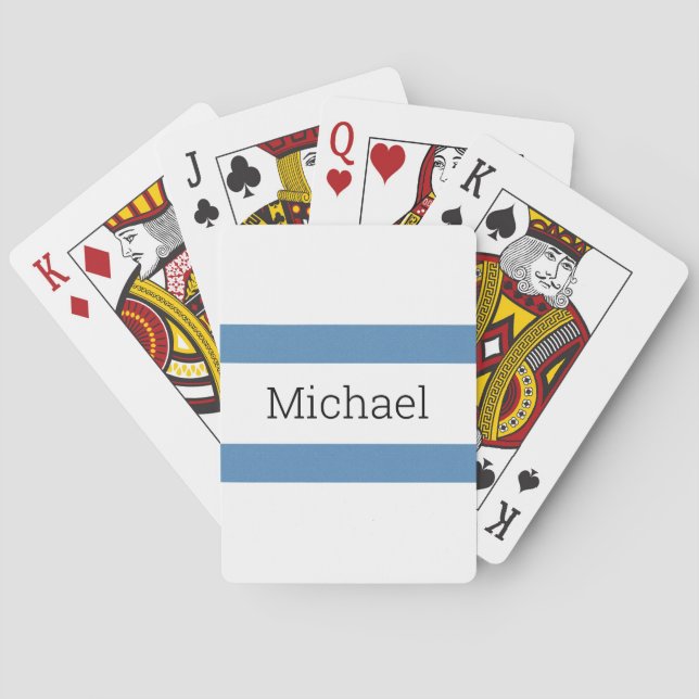 Personalised Monogram and Name Playing Cards (Back)