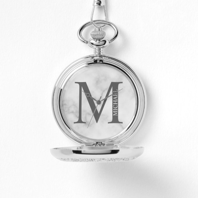 Personalised Monogram and Name Pocket Watch (Front)