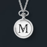 Personalised Monogram and Name Pocket Watch<br><div class="desc">Personalised Monogram and Name Gift
features personalised monogram and name in classic serif font style.

Perfect as father's day gifts for dad,  gifts for groomsmen and for any special occasions.</div>