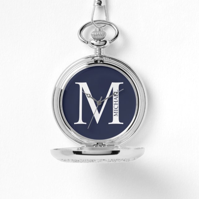 Personalised Monogram and Name Pocket Watch (Front)
