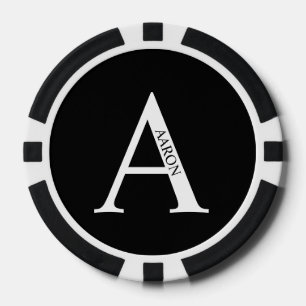 Personalised Monogram and Name Poker Chips