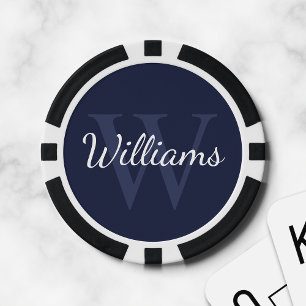 Personalised Monogram and Name Poker Chips