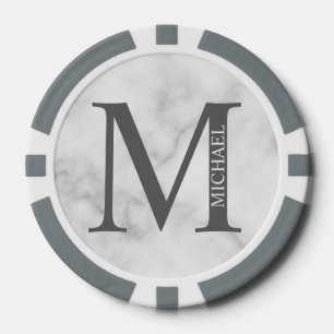 Personalised Monogram and Name Poker Chips