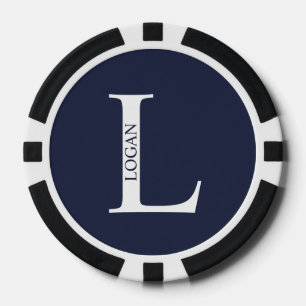 Personalised Monogram and Name Poker Chips