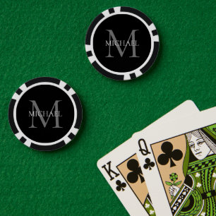 Personalised Monogram and Name Poker Chips