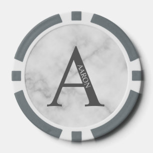 Personalised Monogram and Name Poker Chips