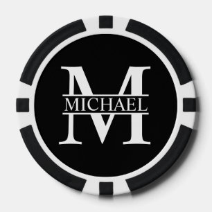 Personalised Monogram and Name Poker Chips