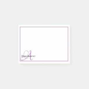 Personalised Monogram and name  Post-it Notes
