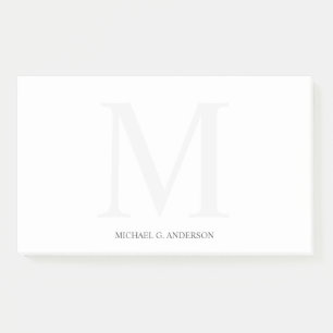 Personalised Monogram and Name Post-it Notes