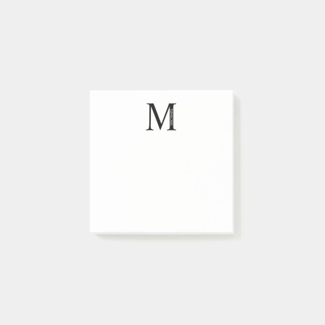 Personalised Monogram and Name Post-it Notes (Front)