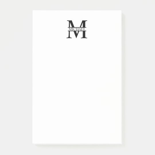 Personalised Monogram and Name Post-it Notes