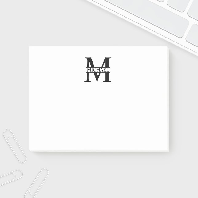 Personalised Monogram and Name Post-it Notes (Creator Uploaded)