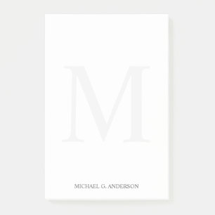 Personalised Monogram and Name Post-it Notes