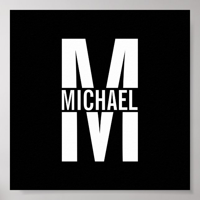 Personalised Monogram and Name Poster (Front)