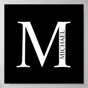 Personalised Monogram and Name Poster