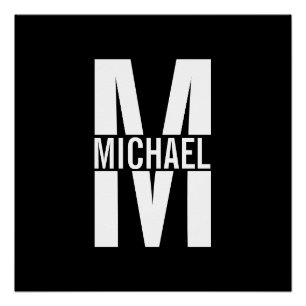 Personalised Monogram and Name Poster