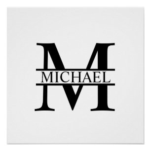 Personalised Monogram and Name Poster