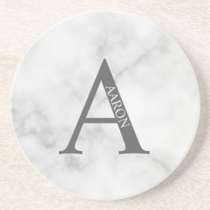Personalised Monogram and Name Sandstone Coaster