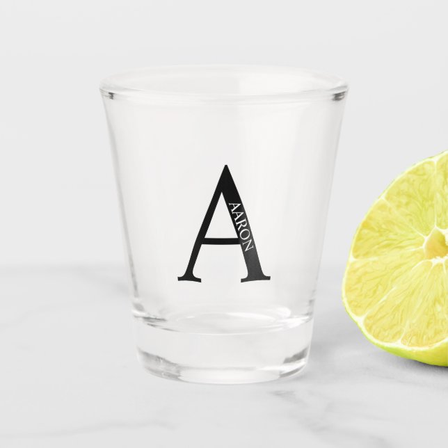 Personalised Monogram and Name Shot Glass (Front)