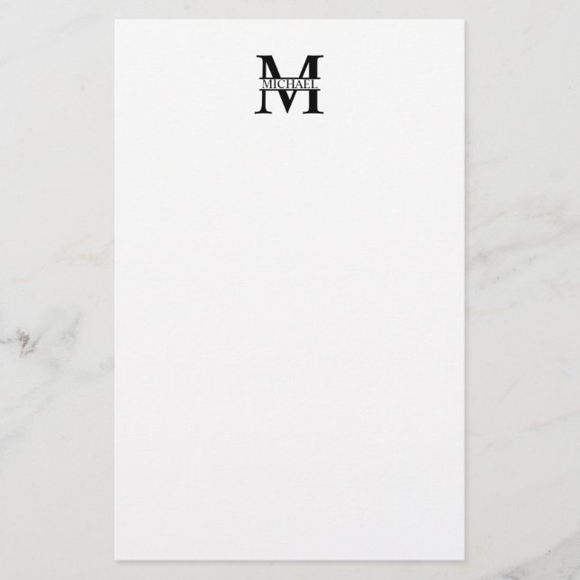 Personalised Monogram and Name Stationery (Front)