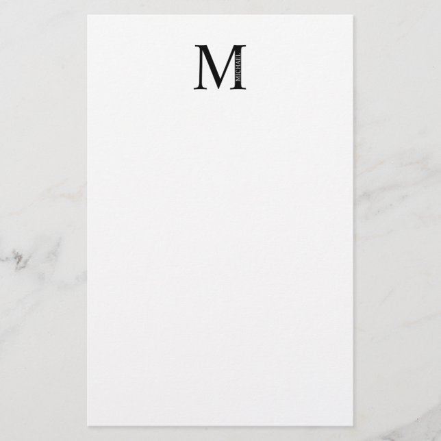 Personalised Monogram and Name Stationery (Front)