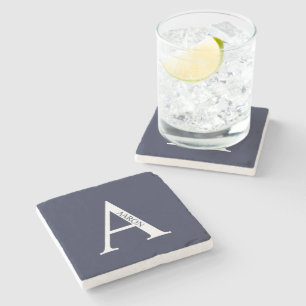 Personalised Monogram and Name Stone Coaster