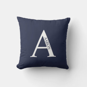Personalised Monogram and Name Throw Pillow