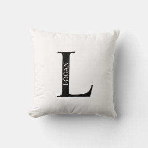 Personalised Monogram and Name Throw Pillow